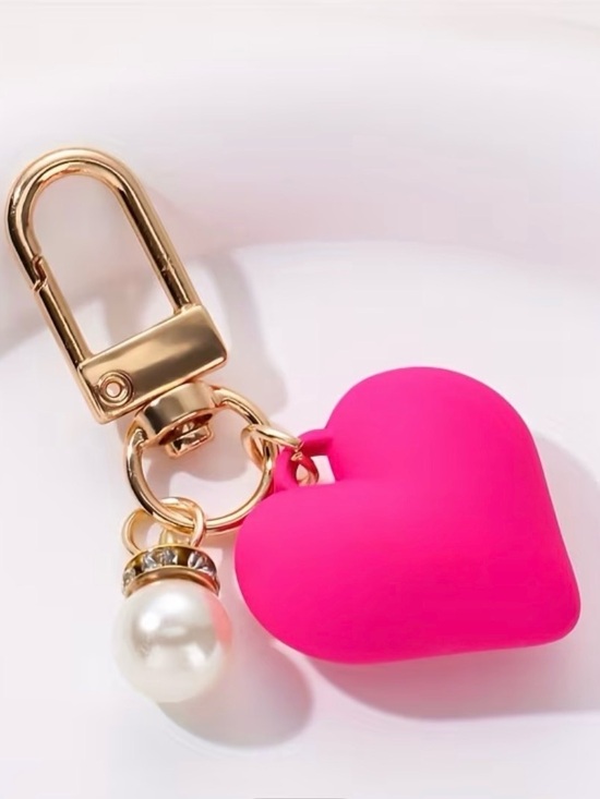 Jewelry - Women’s Puffy Heart & Love Pearl Purse Bag Charm